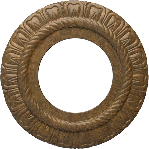Ekena Millwork Claremont Ceiling Medallion (Fits Canopies up to 5 5/8"), 9"OD x 4 1/2"ID x 1/2"P, Rubbed Bronze CM09CLRZS - main